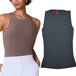 NWOT SPANX High Neck Tank Top Sz.M On Top and In Control Dark Gray Sleeveless
